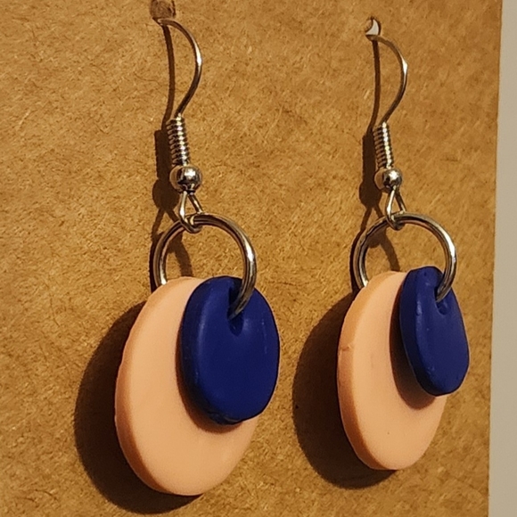 Free w/ Purchase Peach and Blue Clay Earrings - Picture 3 of 4